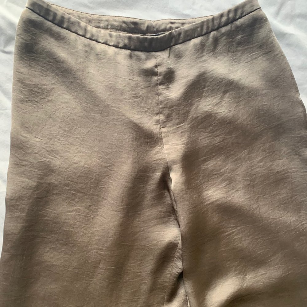 Giorgio Armani pale gold silk pants sz 40
